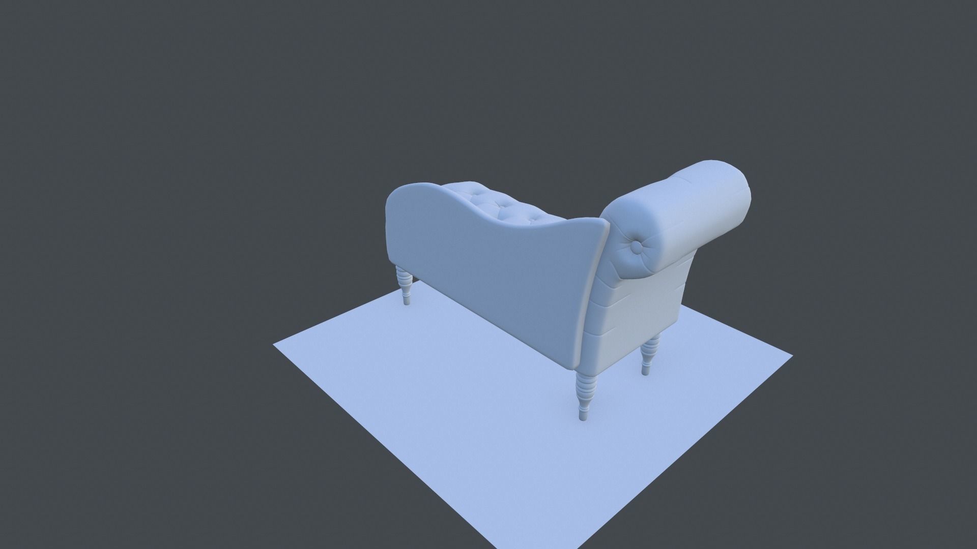 Sofa Set chair Low-poly 3D model_18