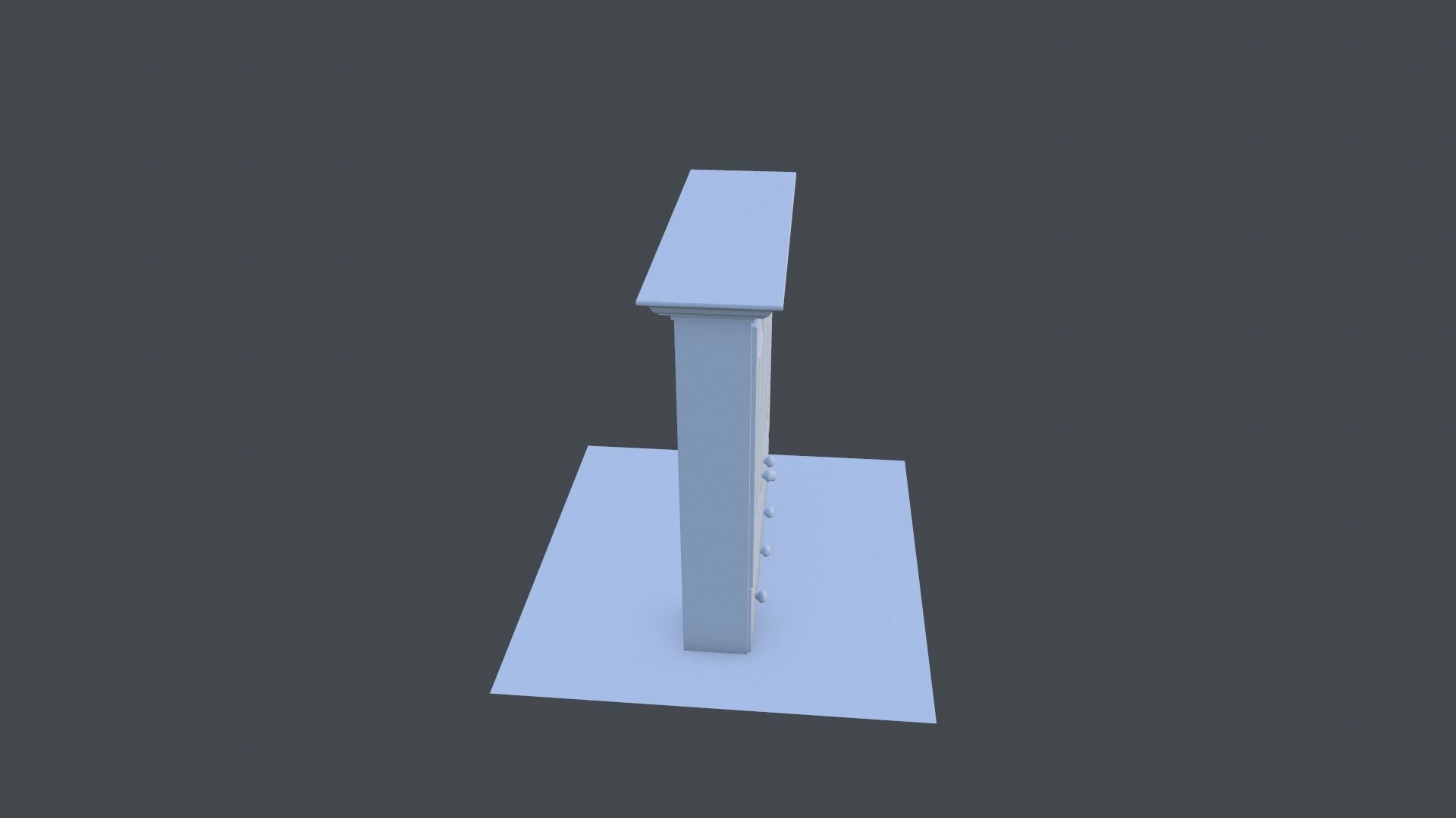 Cabinet wardrobe Low-poly 3D model_15