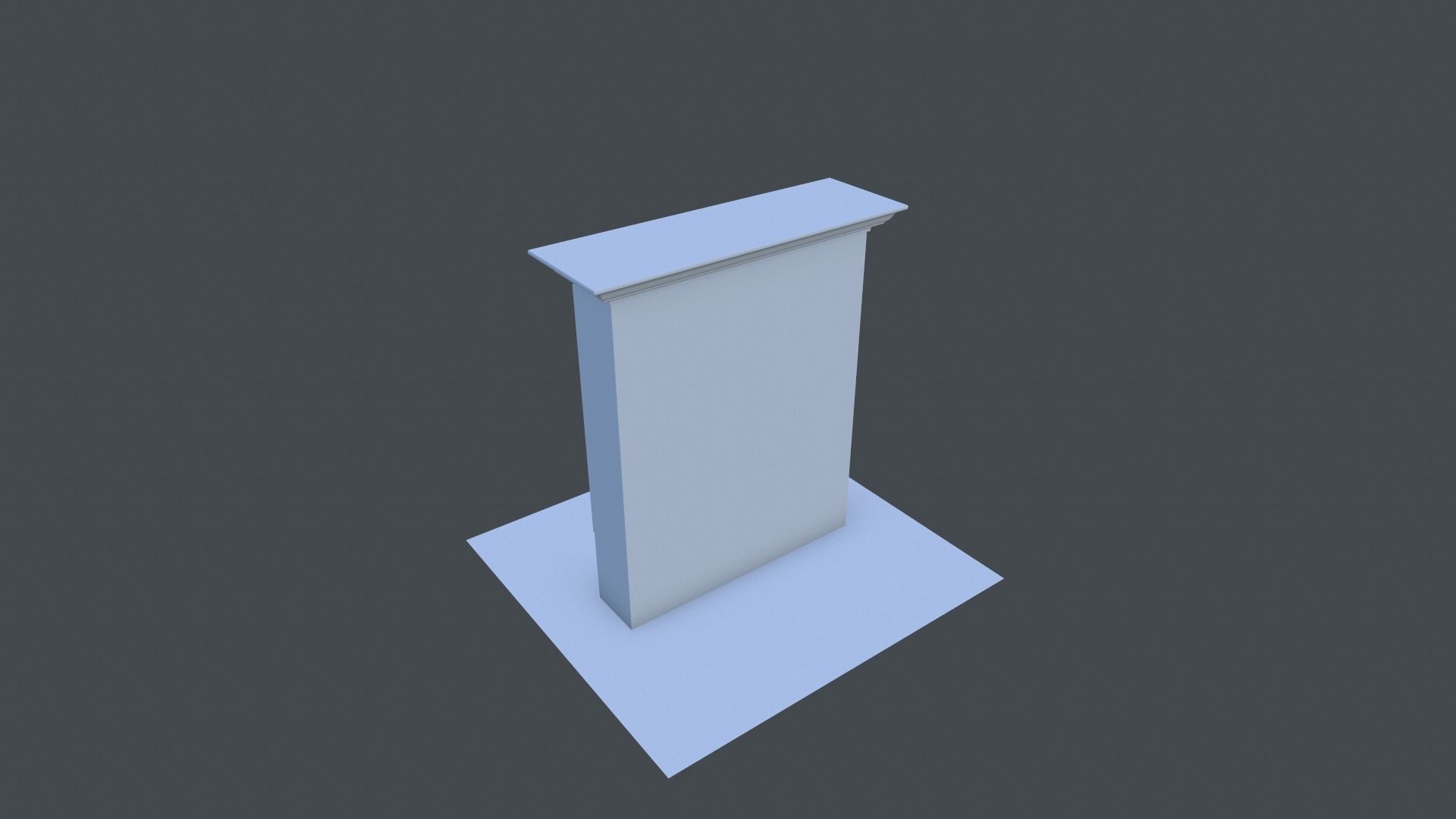 Cabinet wardrobe Low-poly 3D model_7