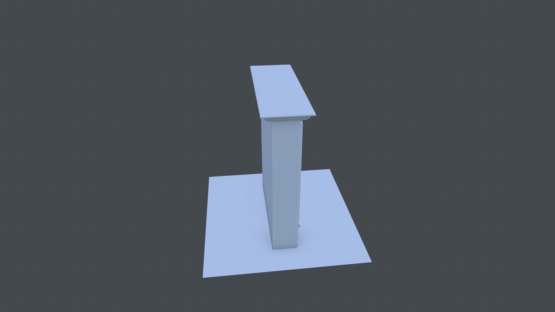 Cabinet wardrobe Low-poly 3D model_14