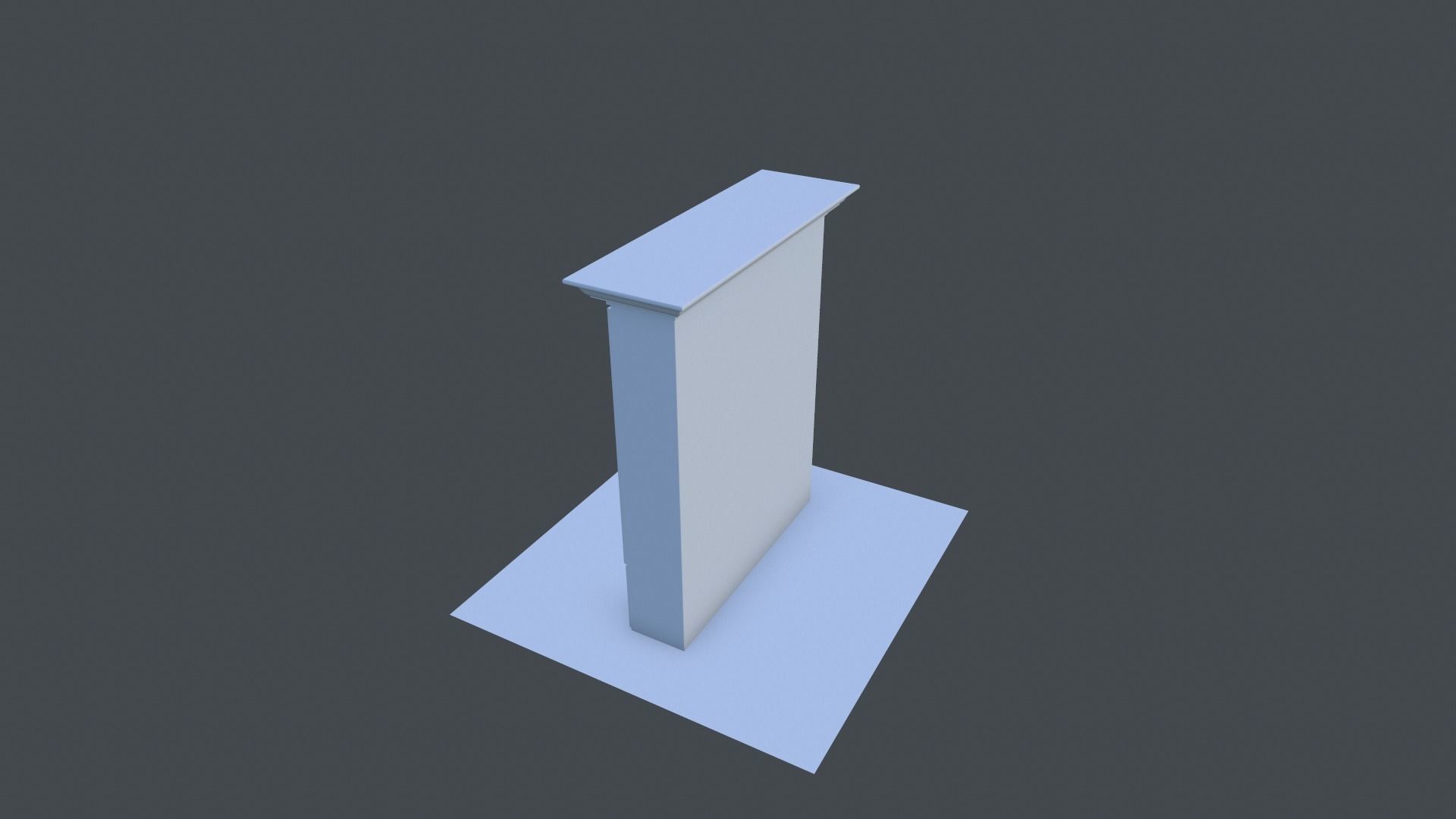 Cabinet wardrobe Low-poly 3D model_3