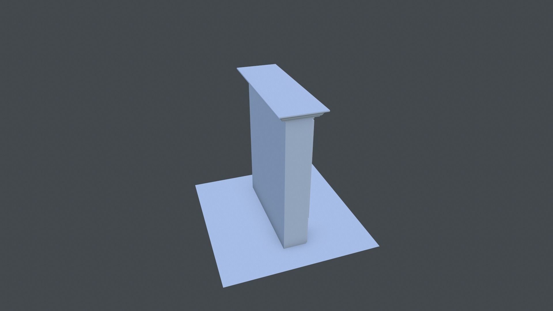 Cabinet wardrobe Low-poly 3D model_16