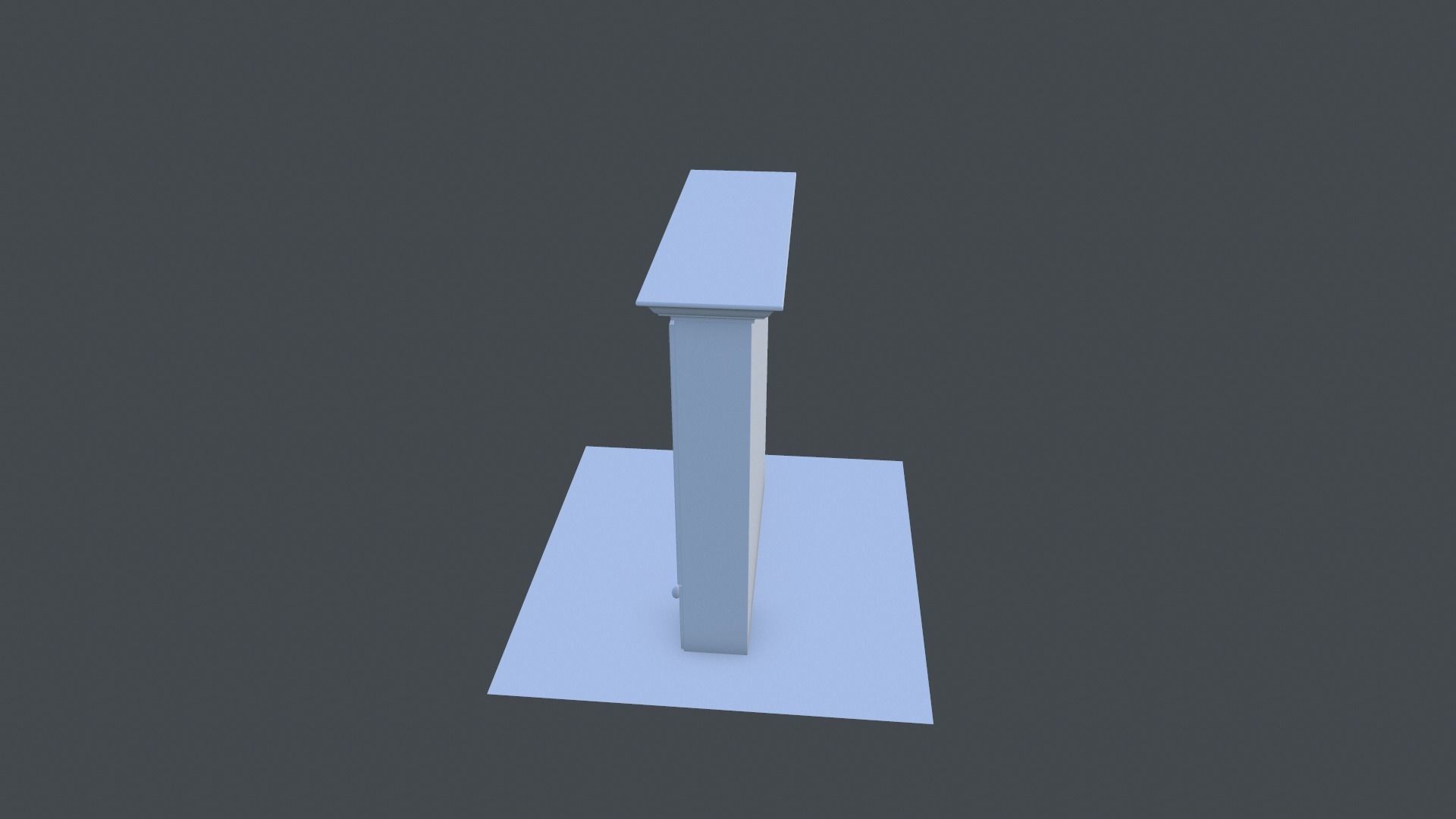 Cabinet wardrobe Low-poly 3D model_26