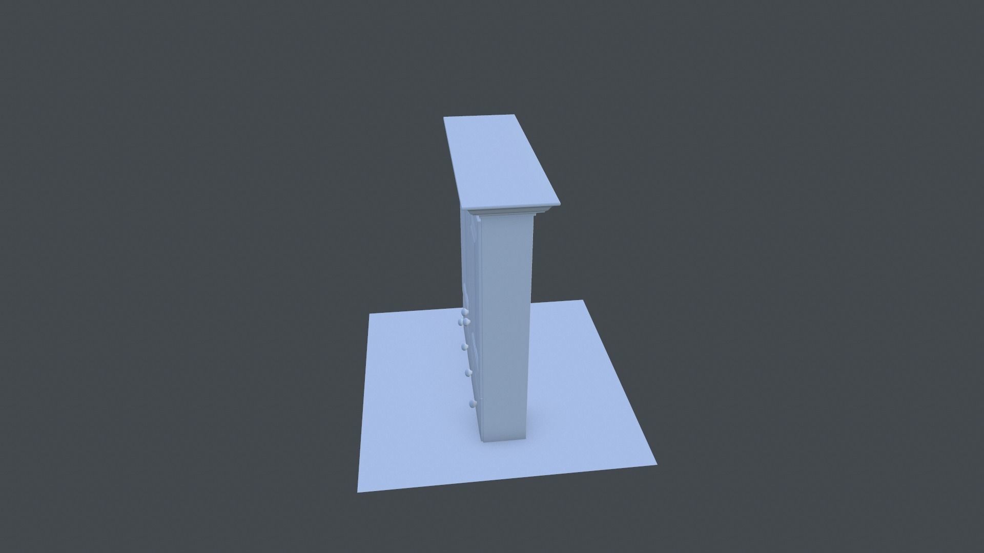 Cabinet wardrobe Low-poly 3D model_28