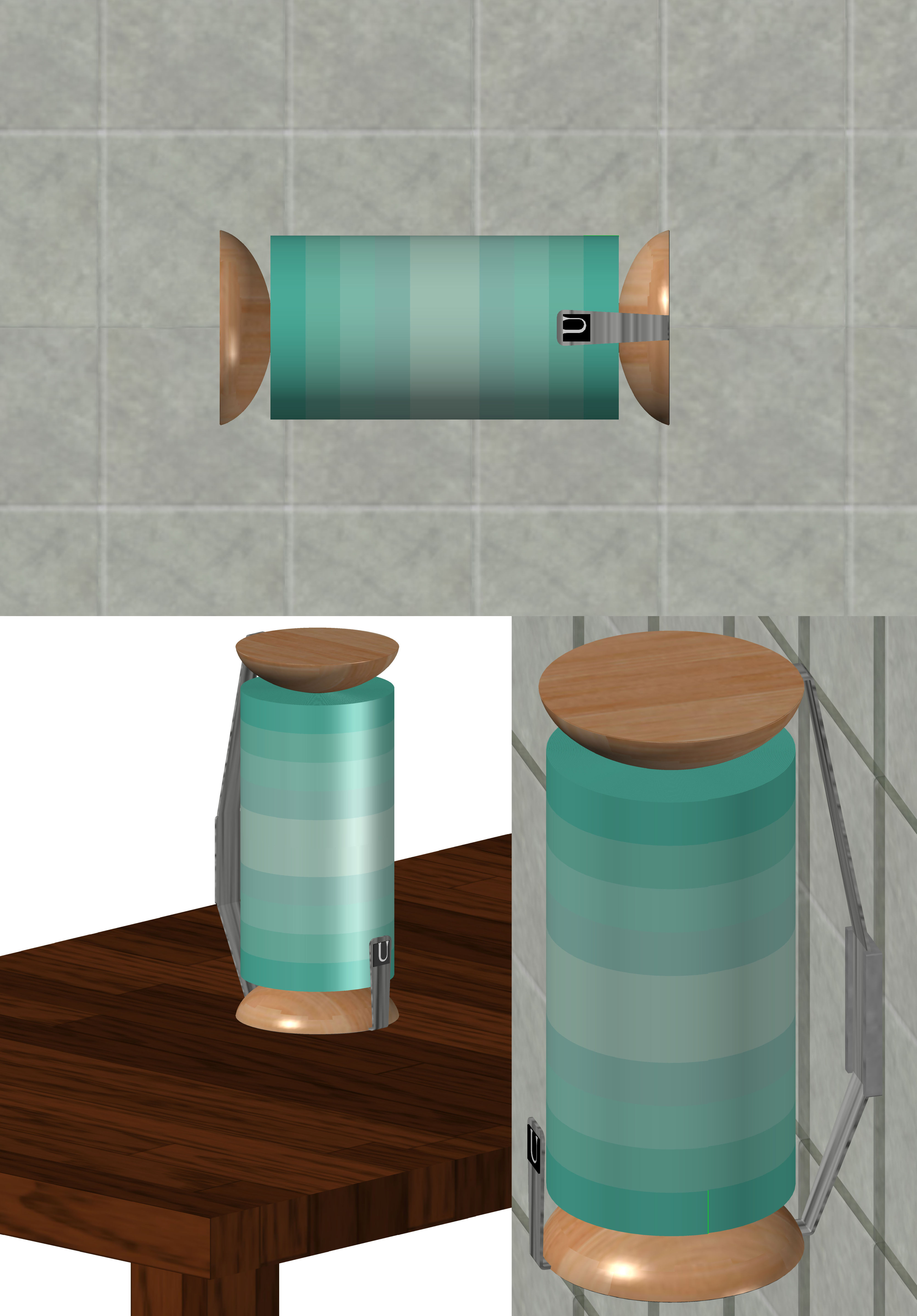 PaperTowelHolder Challenge Free 3D model_1