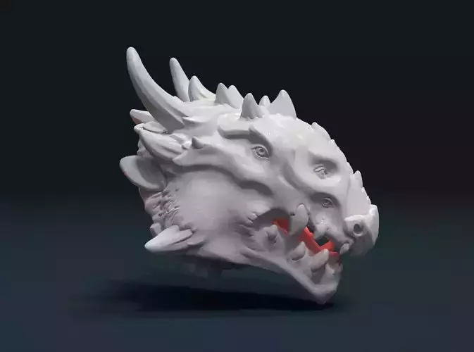 Demon Dragon Head 3D print model