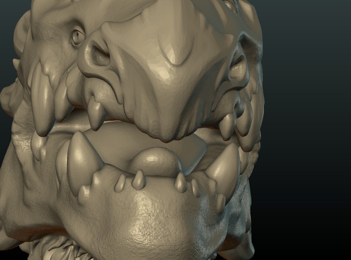 Demon Dragon Head 3D print model_13