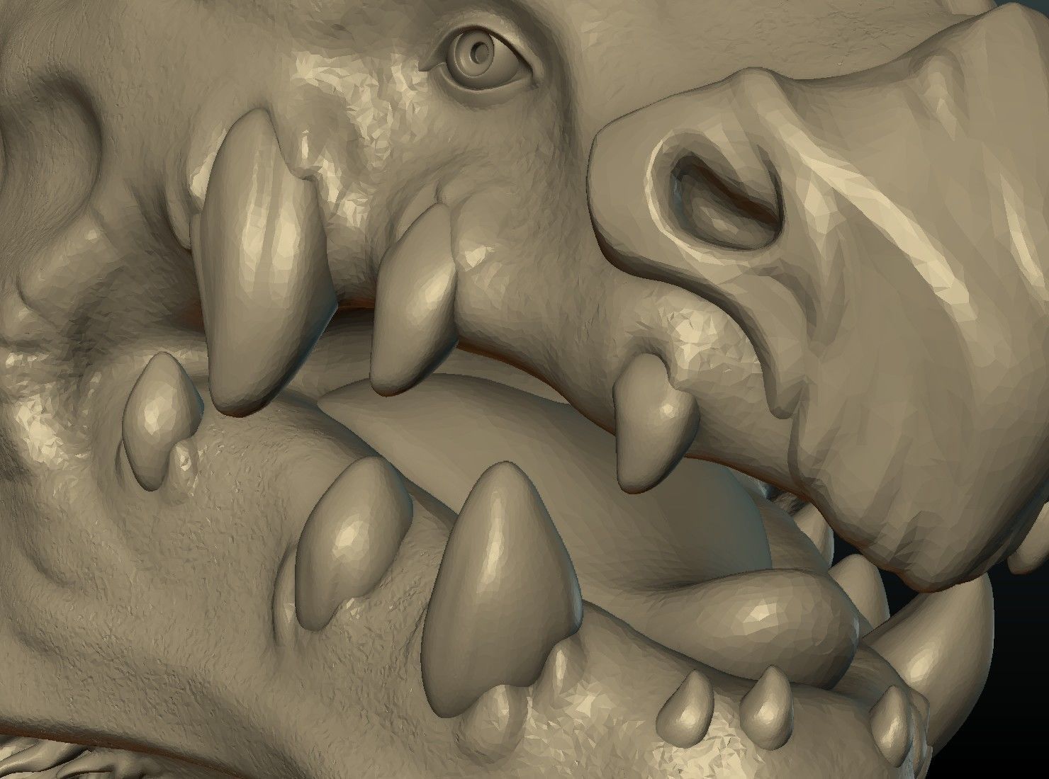 Demon Dragon Head 3D print model_14