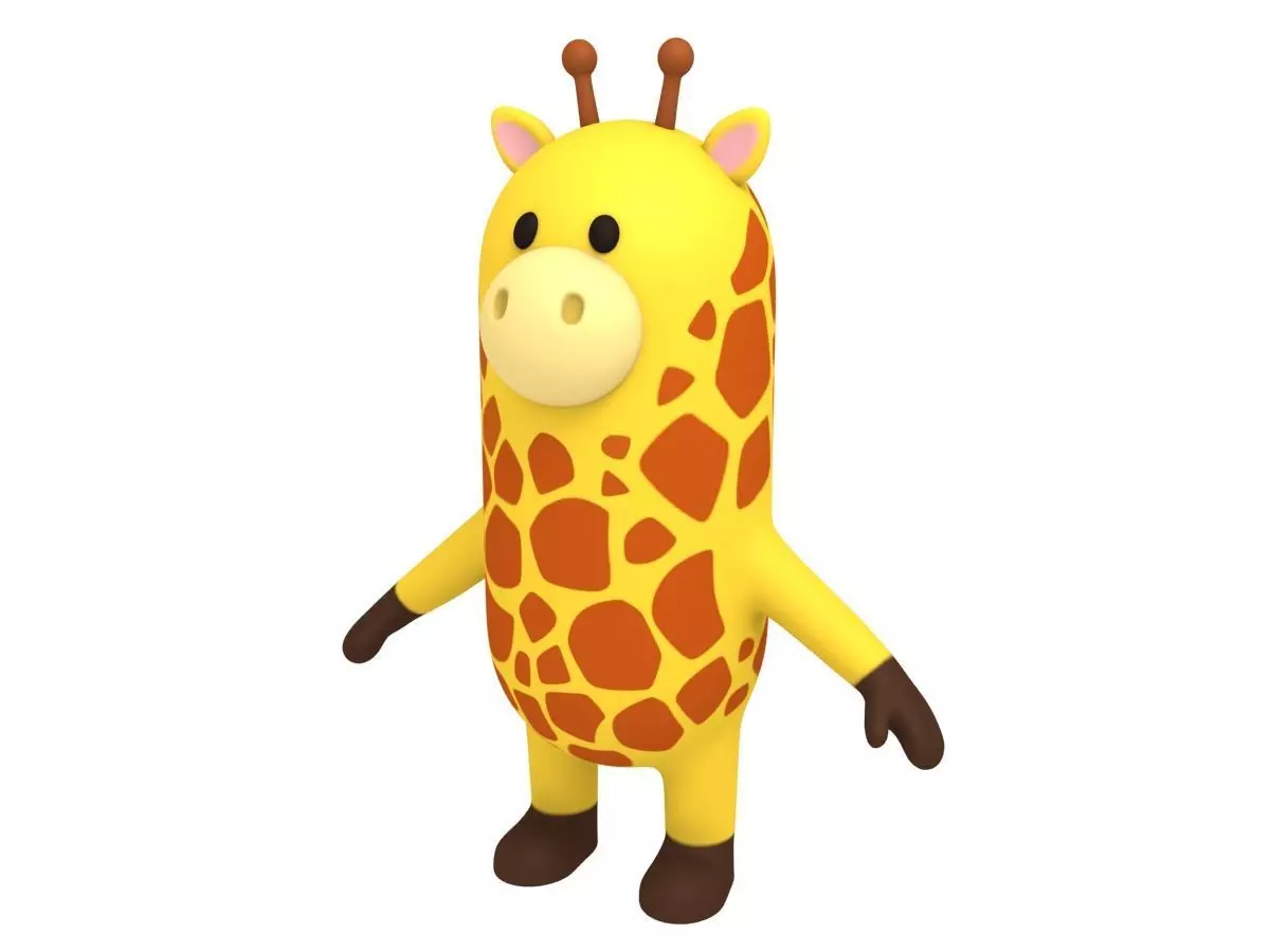 Cartoon Giraffe 3D model_0