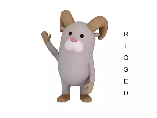 Rigged Cartoon Ram