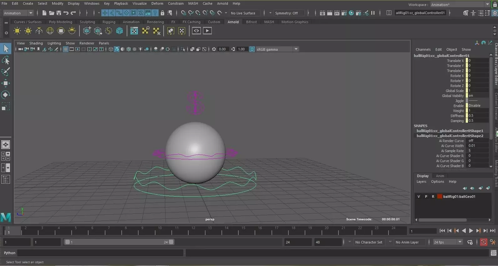 Rigged Ball Free low-poly 3D model_0