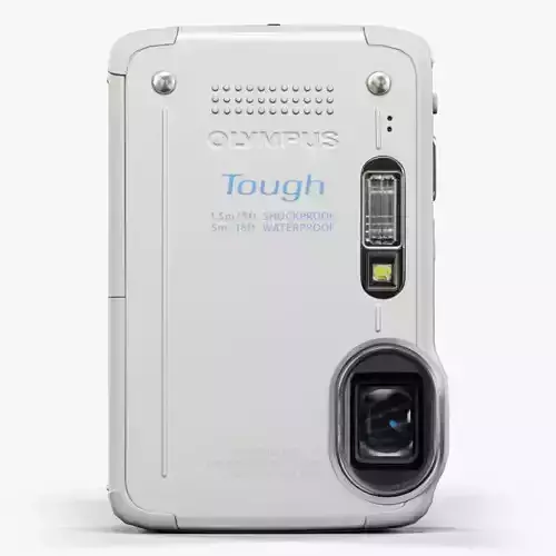 Olympus Stylus Tough TG-630 White rugged proof digital camera Low-poly 3D model