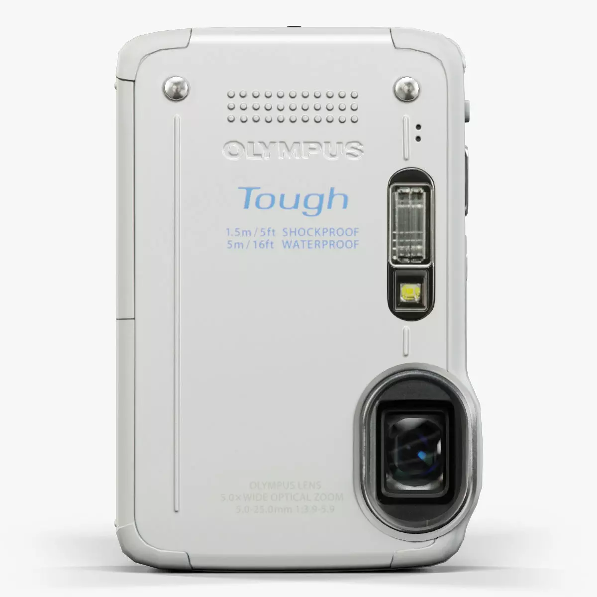 Olympus Stylus Tough TG-630 White rugged proof digital camera Low-poly 3D model_0