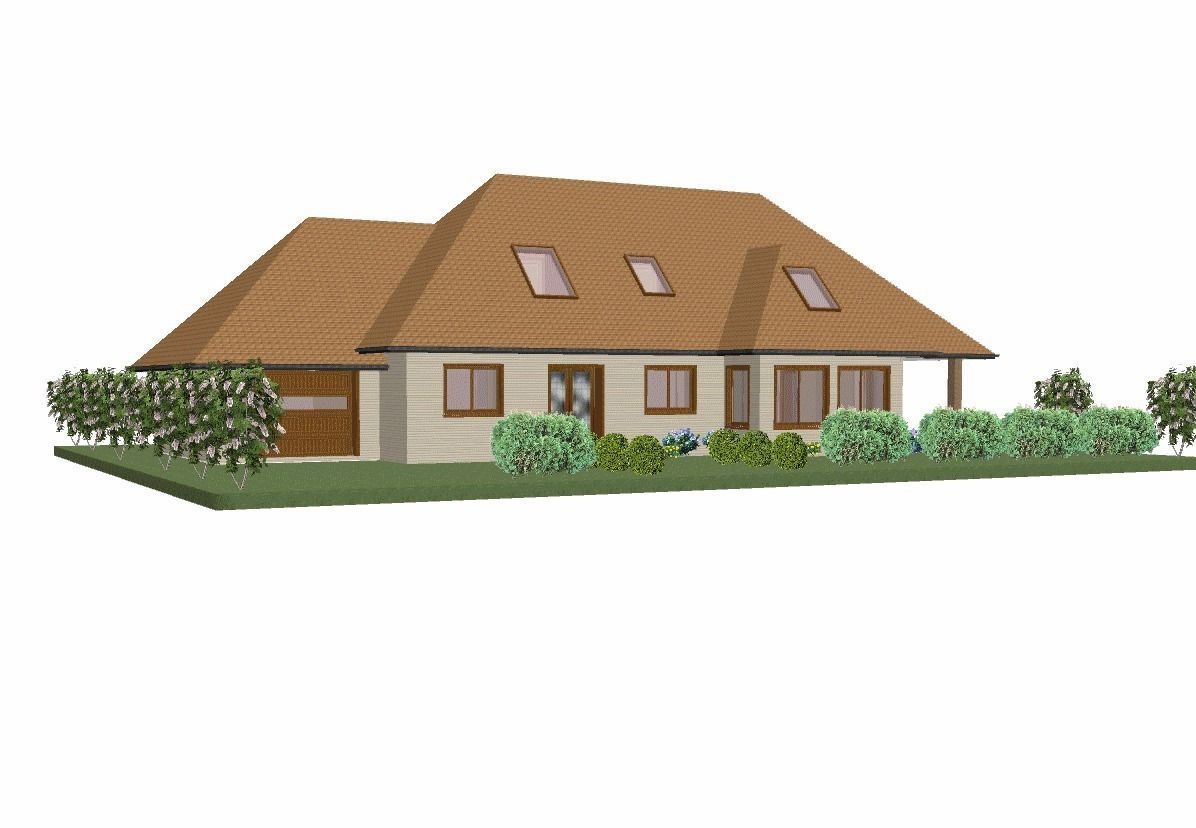 House With Attic and Skylight Free 3D model