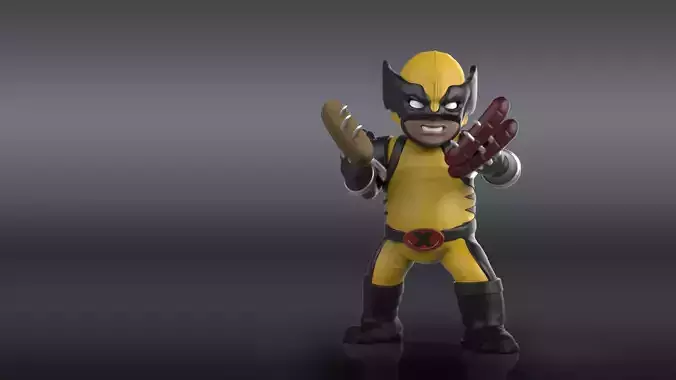 Chubby Wolverine 3D print model