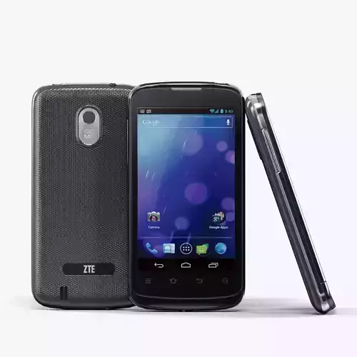 ZTE V889M Black Low-poly 3D model