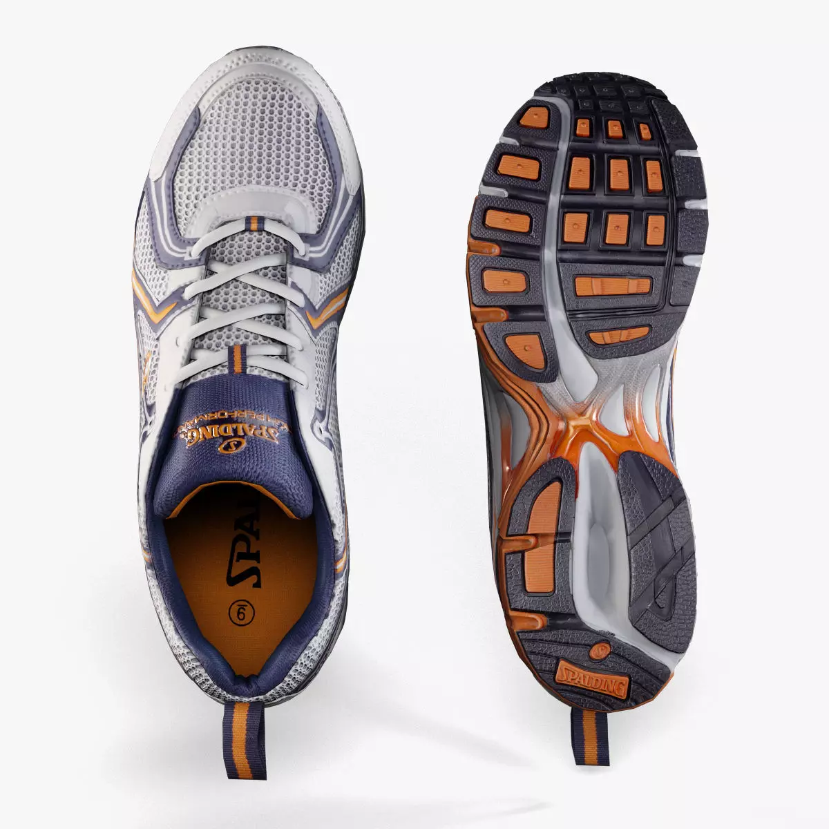Spalding Running Shoes Low-poly 3D model_0