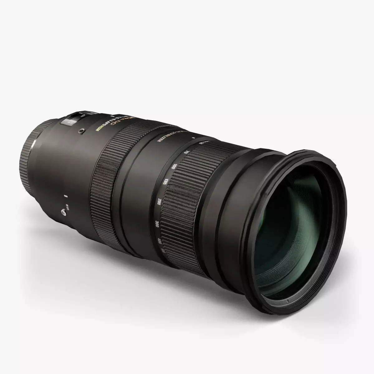 Sigma 50-500mm 4-5 6-3 EX APO DC OS HSM Lens Low-poly 3D model_0