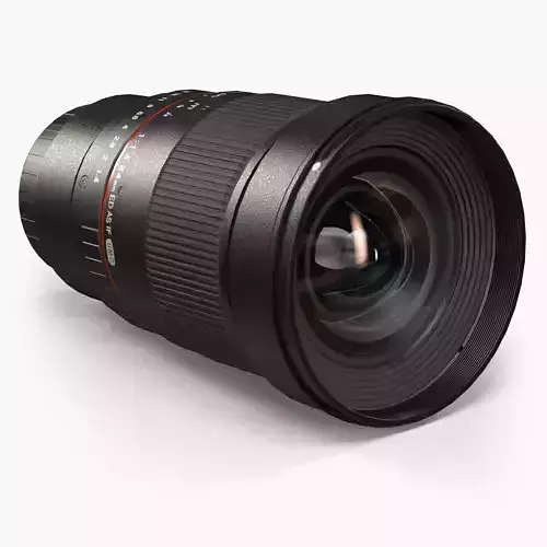 Samyang 24mm  f 1-4 ED AS IF UMC Lens for Sony E Mount Lens Low-poly 3D model
