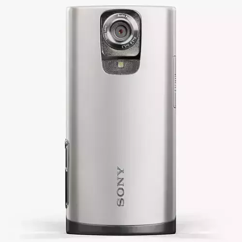 Sony MHS-TS55 Bloggie Live Silver pocket camcorder Low-poly 3D model