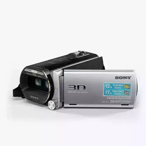 Sony Handycam HDR-TD20V 3D camcorder Low-poly 3D model