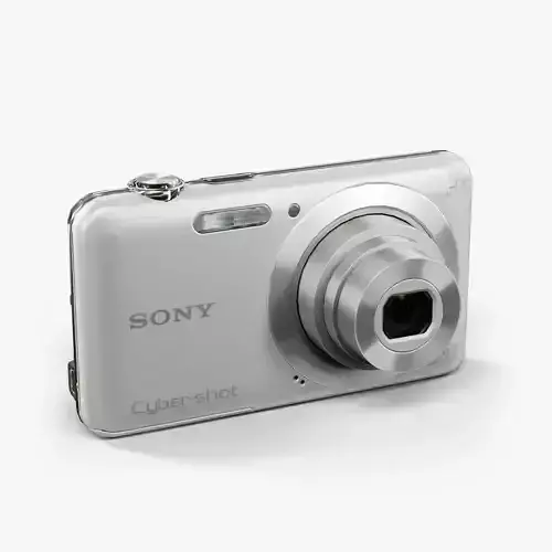 Sony DSC-W710 Silver compact digital camera Low-poly 3D model