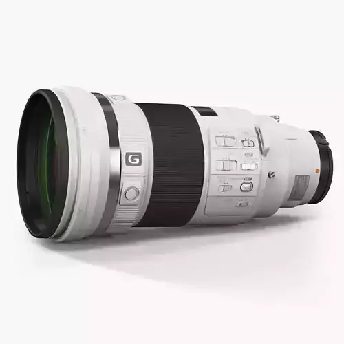 Sony 300mm  f 2-8 G SSM II Telephoto Prime Lens Low-poly 3D model