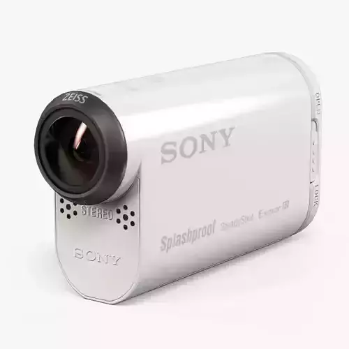 Sony HDR-AS200V action camera Low-poly 3D model