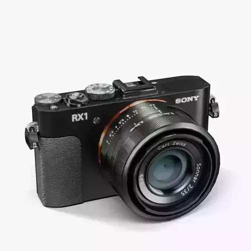 Sony Cyber-shot DSC-RX1 advanced compact digital camera Low-poly 3D model