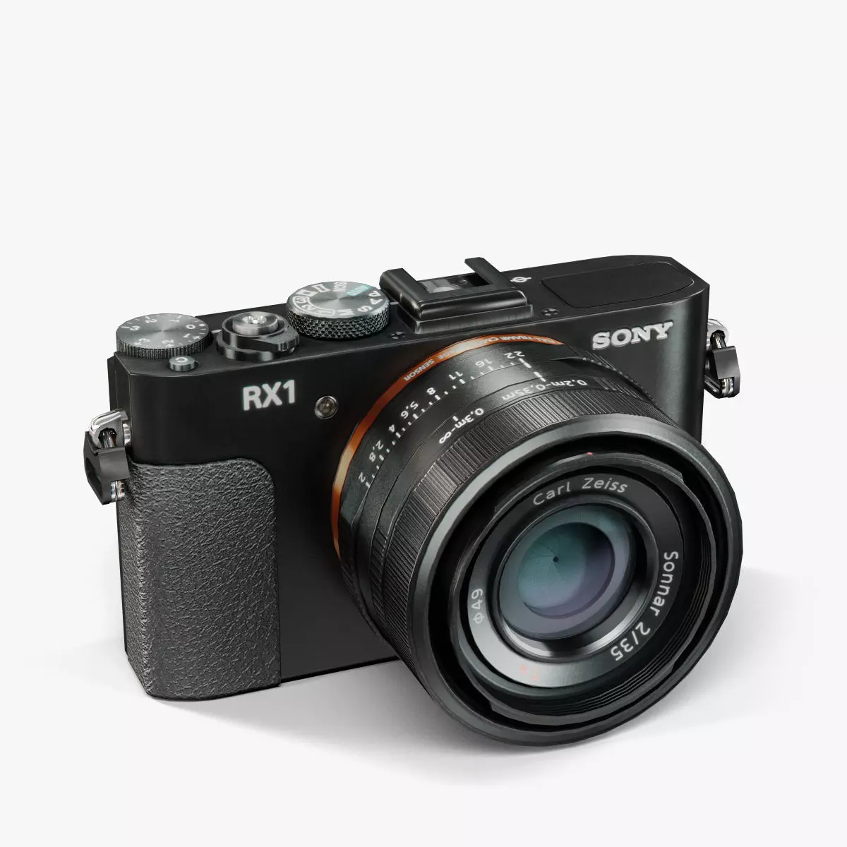 Sony Cyber-shot DSC-RX1 advanced compact digital camera Low-poly 3D model_0