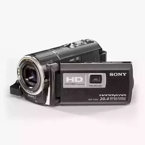 Sony HDR-PJ580 camcorder Low-poly 3D model