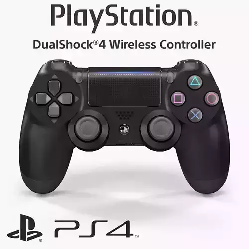 Sony Dualshock 4 Wireless Controller Low-poly 3D model
