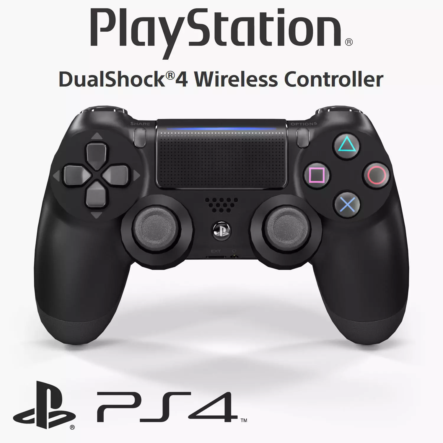 Sony Dualshock 4 Wireless Controller Low-poly 3D model_0