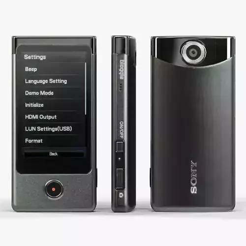 Sony MHS-TS20 Bloggie Touch Black pocket camcorder Low-poly 3D model