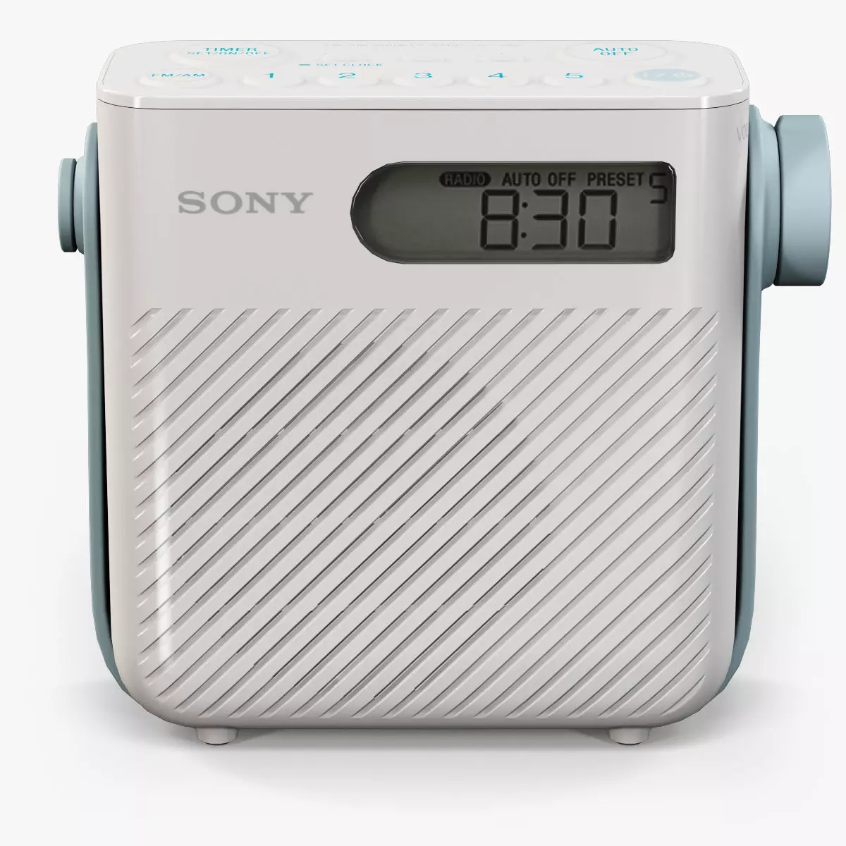 Sony ICF-S80 splash proof shower radio Low-poly 3D model_0