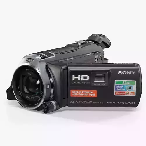 Sony HDR-PJ810 camcorder Low-poly 3D model