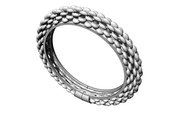 An 22 silver bangle ring