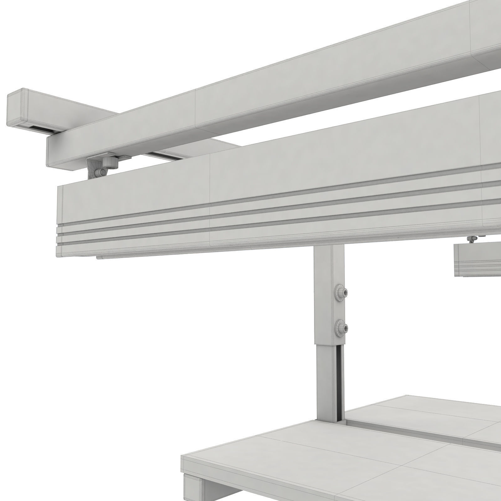 Dual adjustable working table 3D model_21