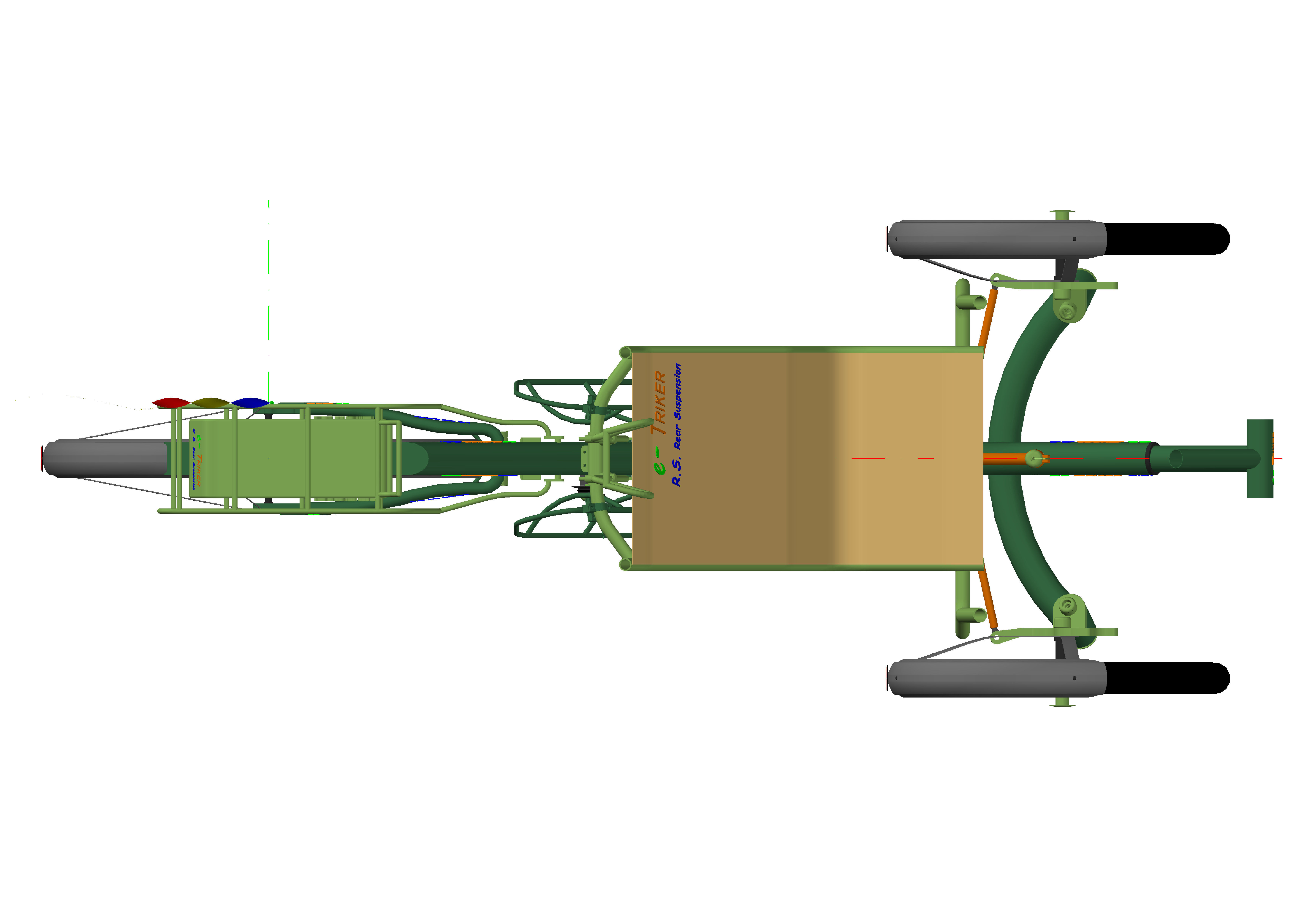 Recumbent Trike with Electric Motor - Triciclu Reclinat cu mo... Free 3D model_7