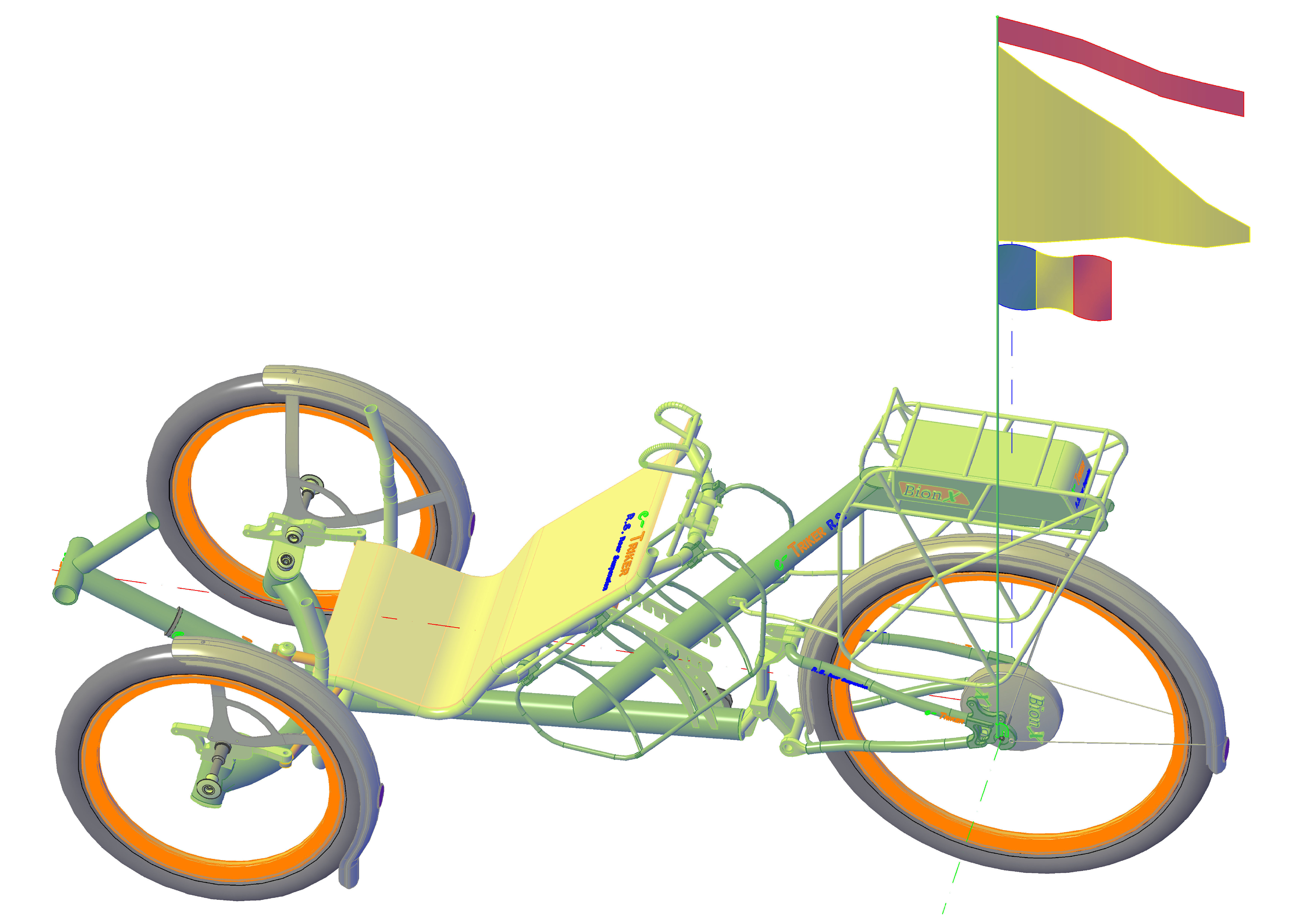 Recumbent Trike with Electric Motor - Triciclu Reclinat cu mo... Free 3D model_10