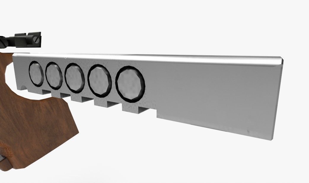 PBR Air Pistol AS-10 Low-poly 3D model_5