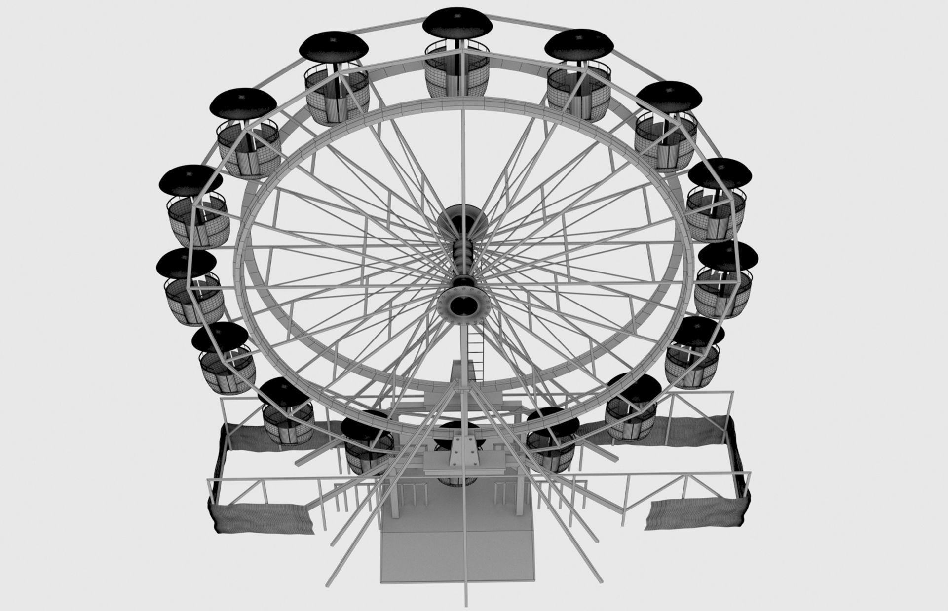 Ferris wheel 3D model_3
