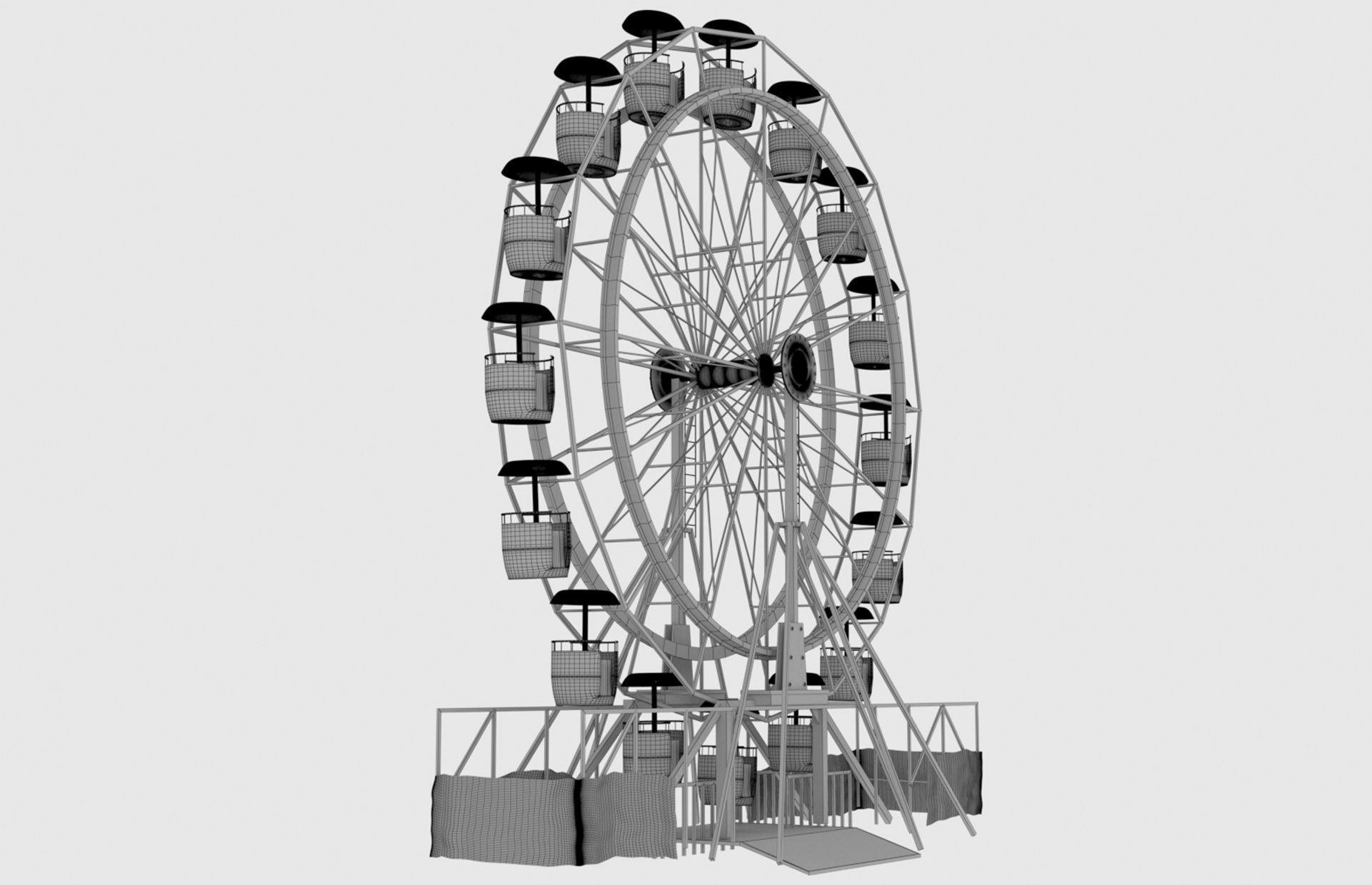 Ferris wheel 3D model_1