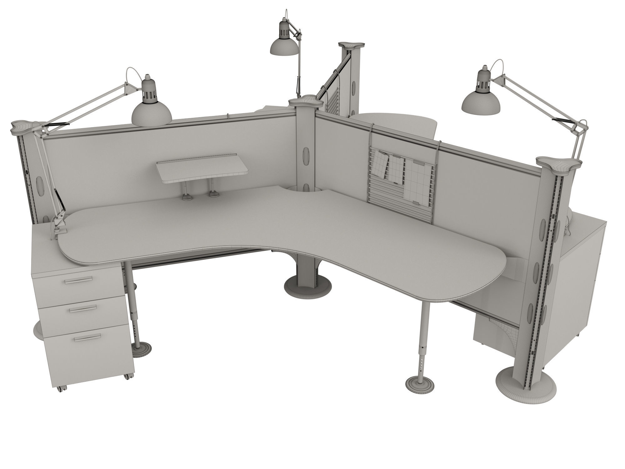 Resolve system workstation 3D model_5