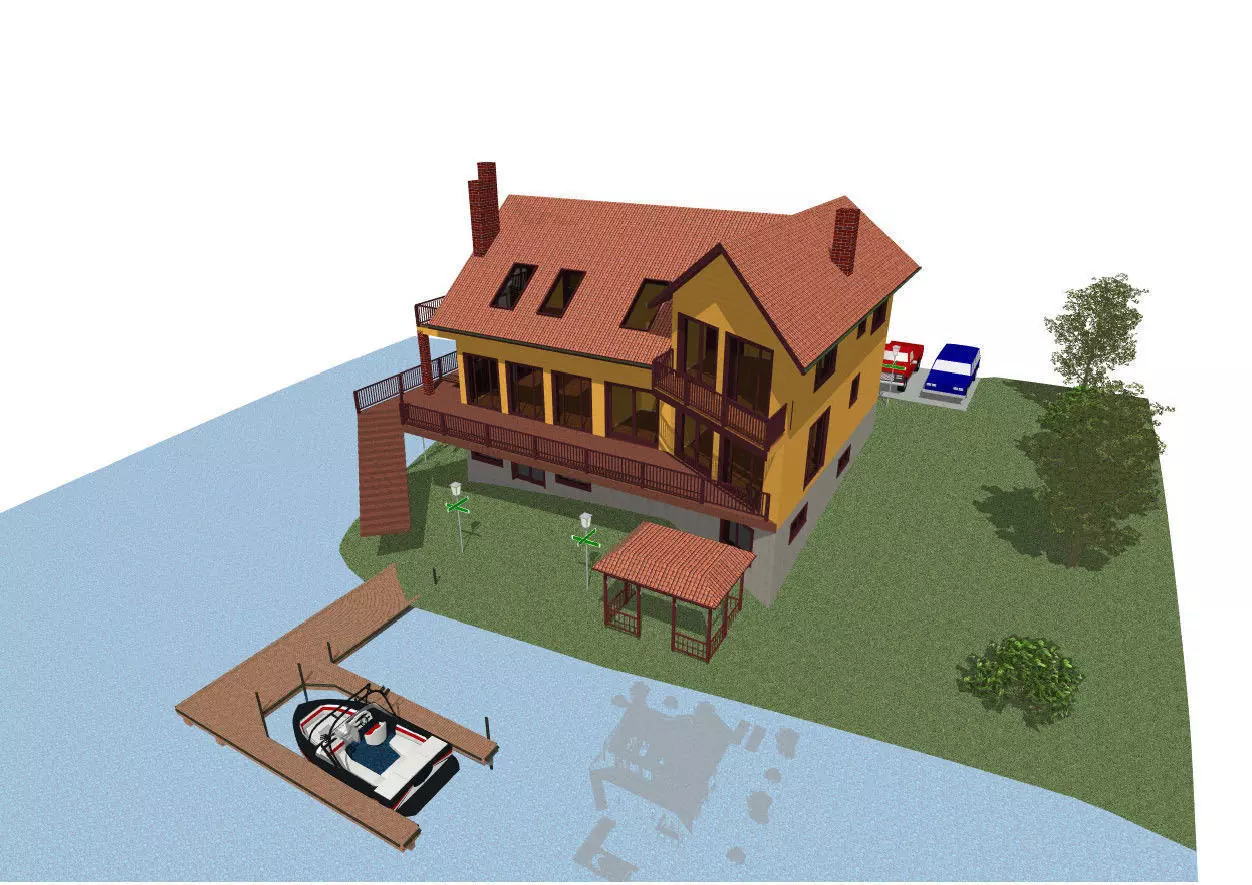 House on the lake - Casa pe malul lacului Free 3D model