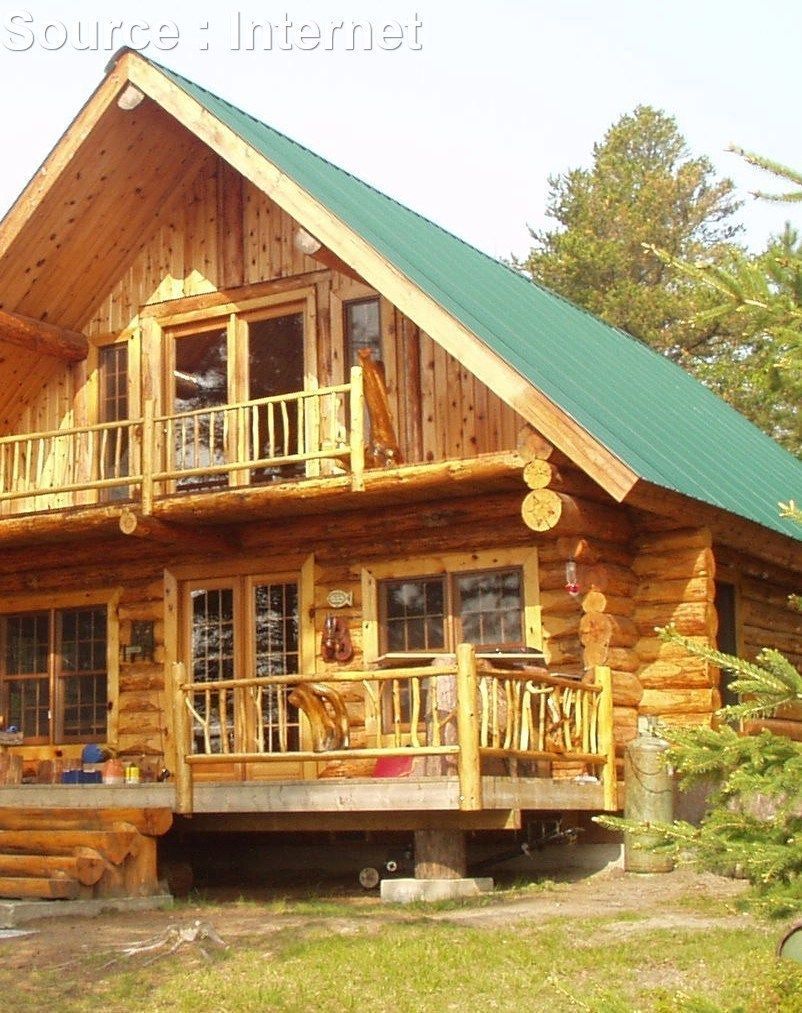 Log House Detail - Detaliu butuc chertat Free 3D model_4