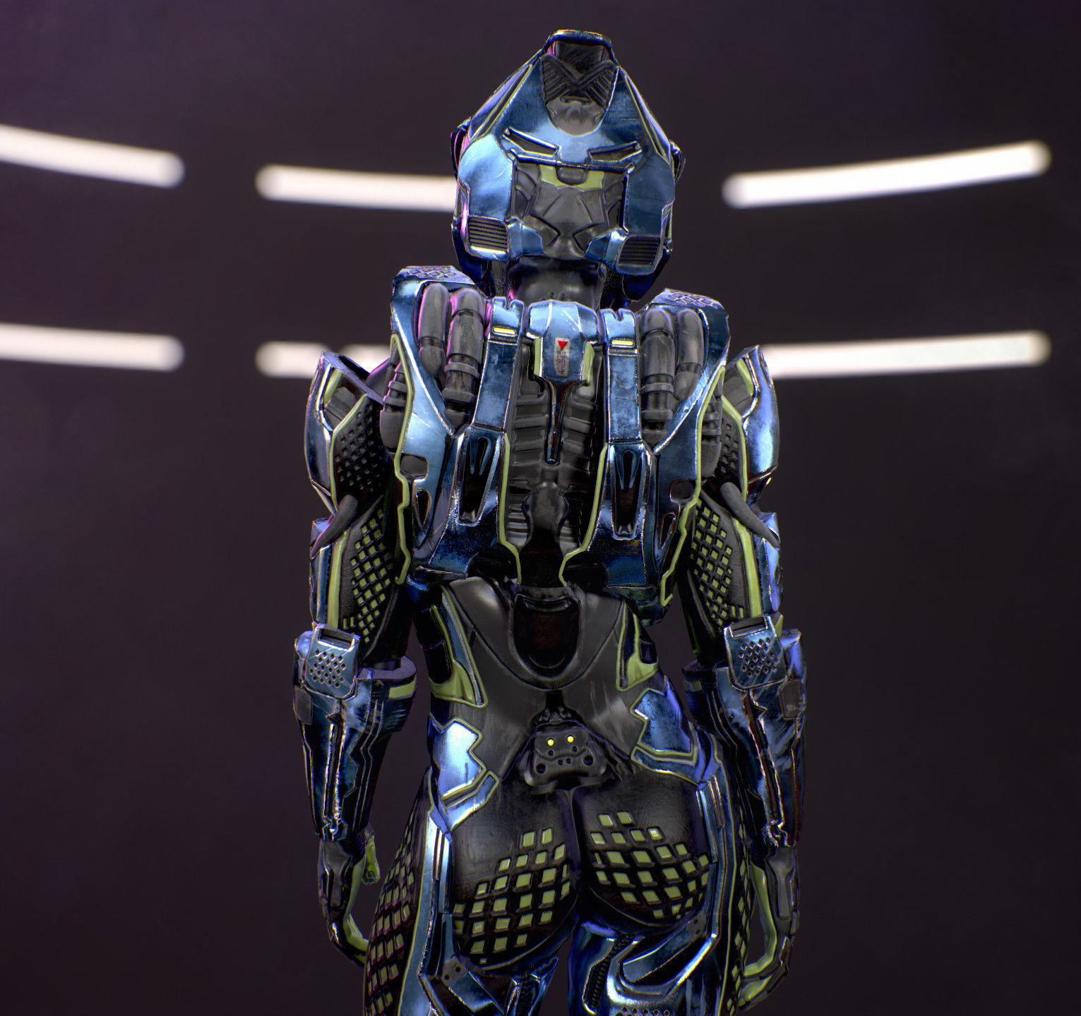 Sci-Fi Armor 10 Low-poly 3D model_22