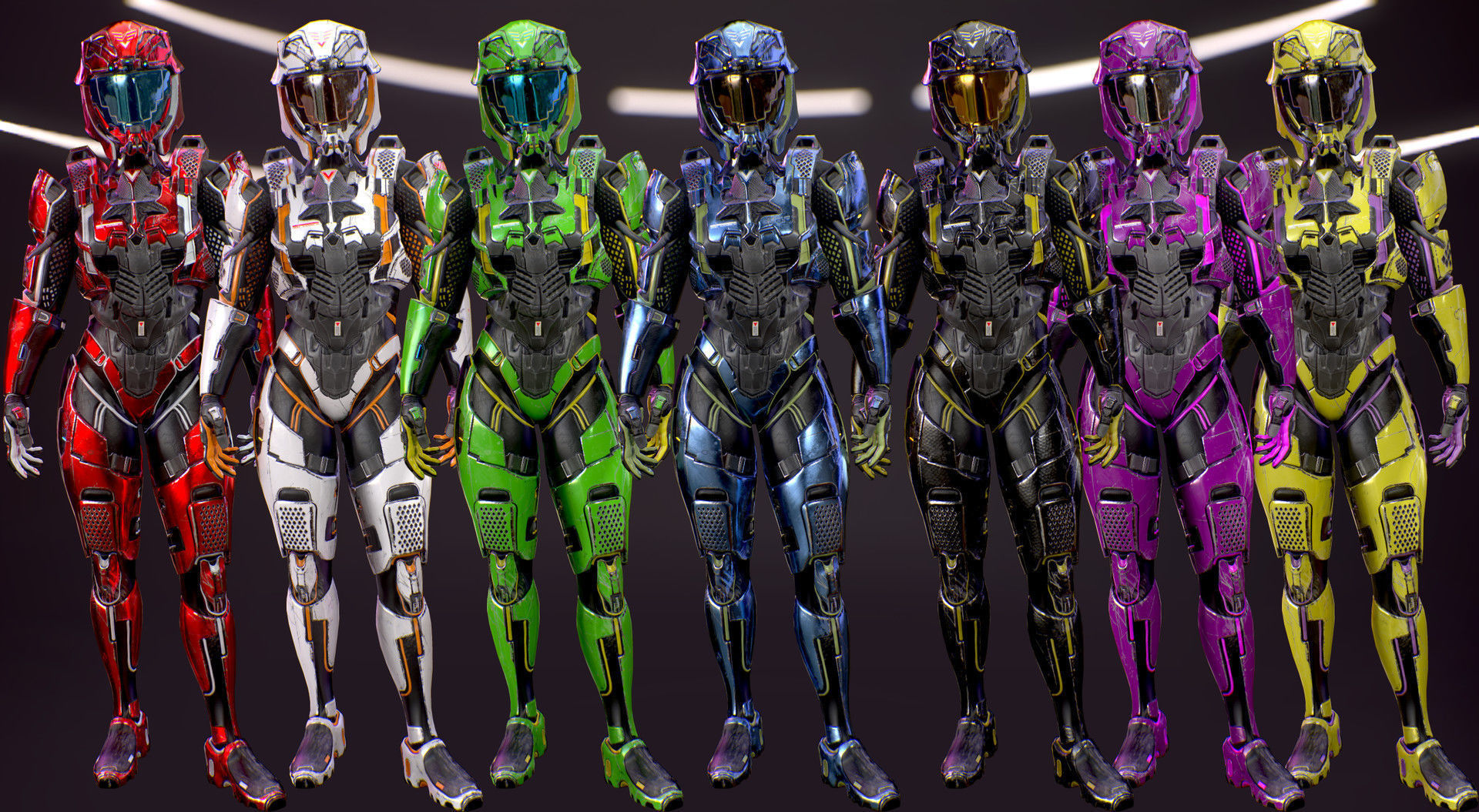 Sci-Fi Armor 10 Low-poly 3D model_3