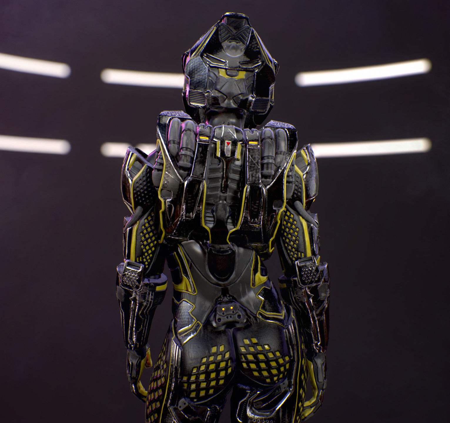 Sci-Fi Armor 10 Low-poly 3D model_21