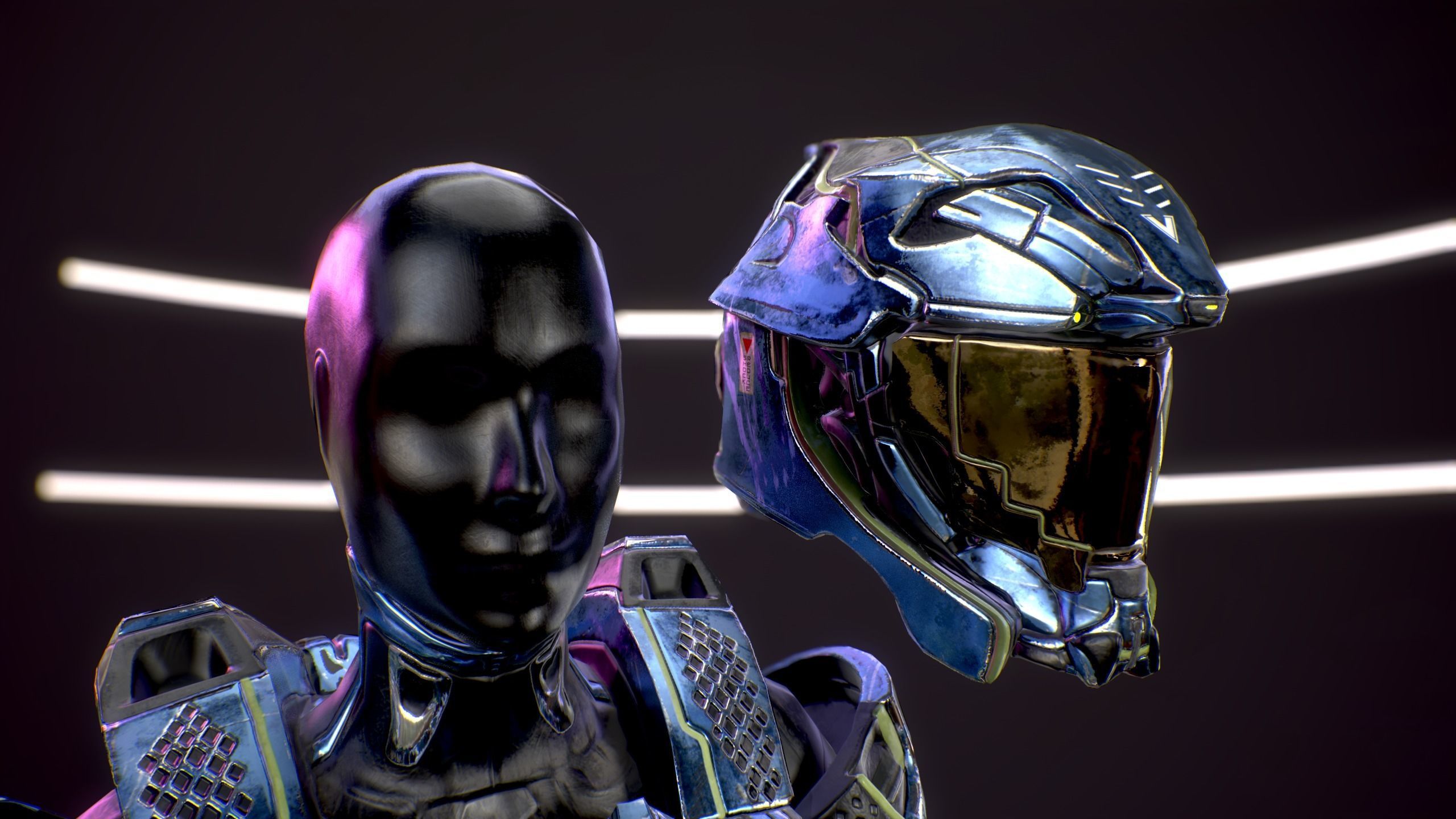 Sci-Fi Armor 10 Low-poly 3D model_27